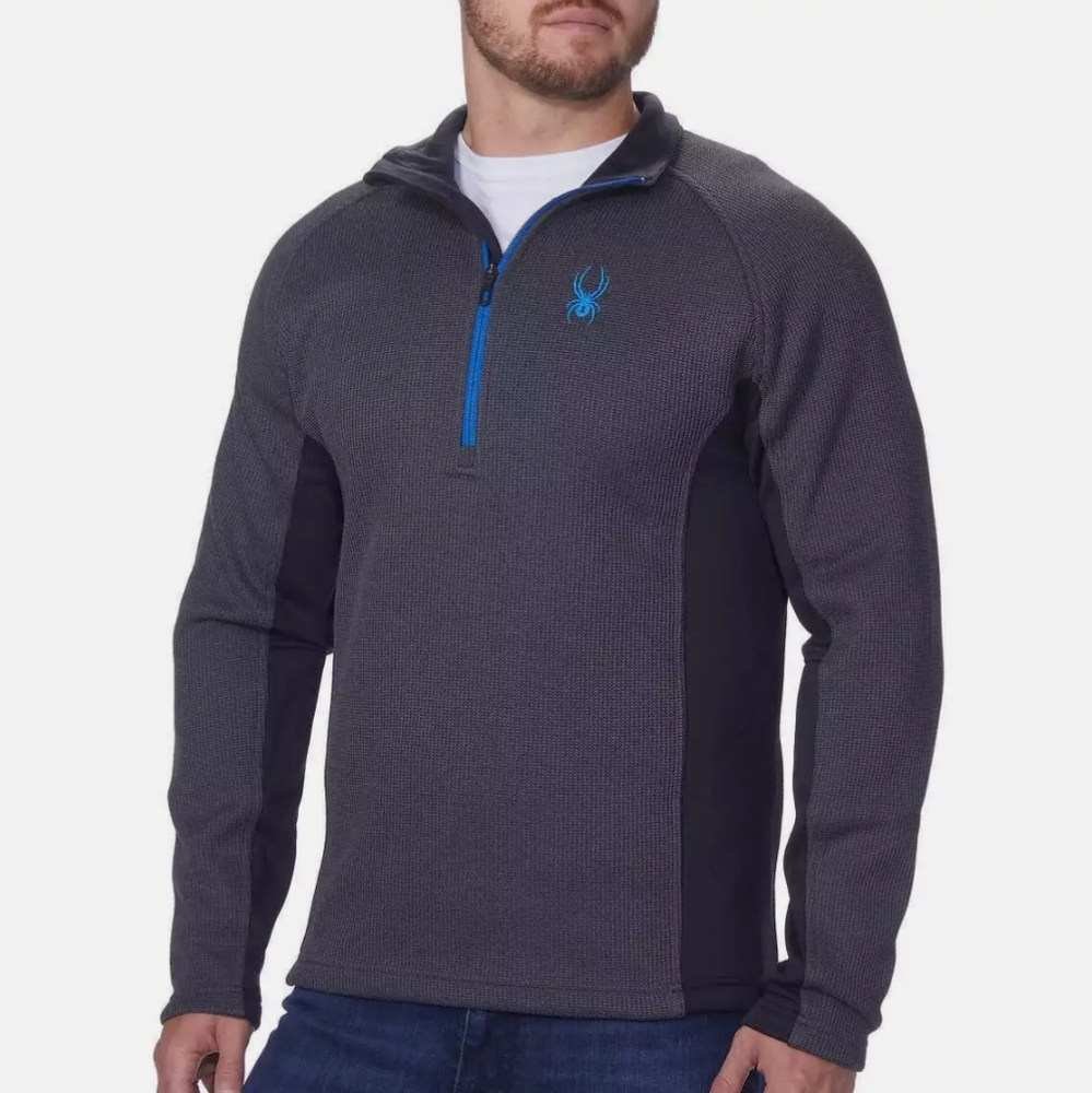 Spyder Men's Gray Blue Outbound Mid-Weight Core Stryke Sweater Size XXL